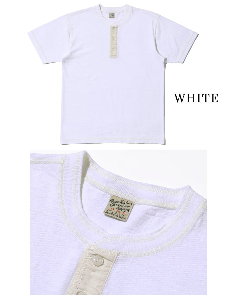 SLUB YARN HENLEY NECK T-SHIRT