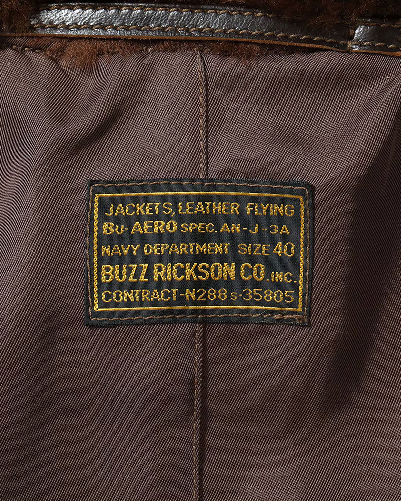 TYPE AN-J-3A / BUZZ RICKSON CO. HORSEHIDE MODEL / WILLIS & GEIGER CO. / DARK BROWN
