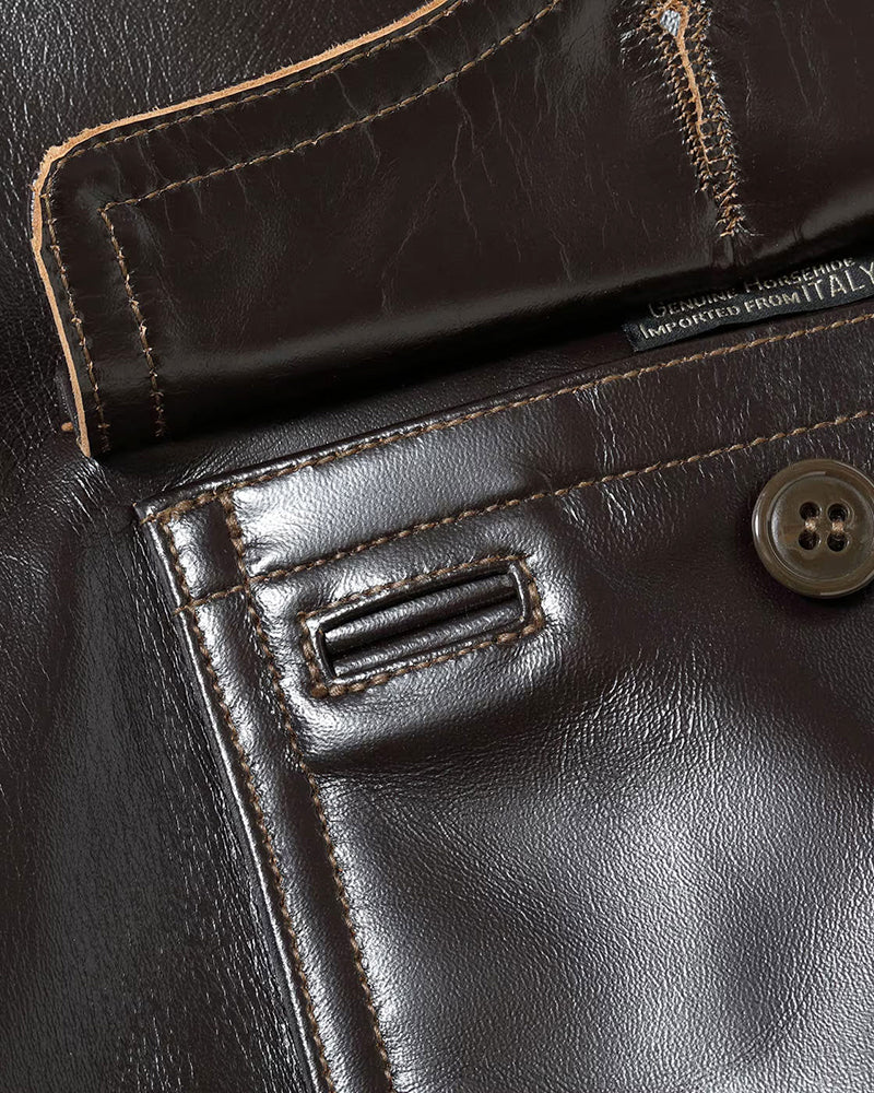 TYPE AN-J-3A / BUZZ RICKSON CO. HORSEHIDE MODEL / WILLIS & GEIGER CO. / DARK BROWN