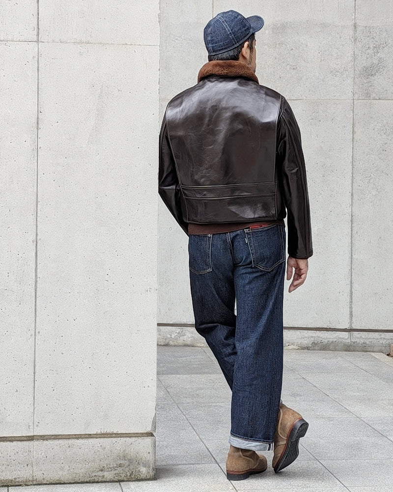 TYPE AN-J-3A / BUZZ RICKSON CO. HORSEHIDE MODEL / WILLIS & GEIGER CO. / DARK BROWN