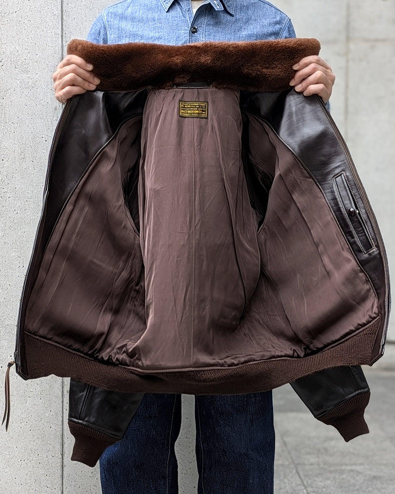 TYPE AN-J-3A / BUZZ RICKSON CO. HORSEHIDE MODEL / WILLIS & GEIGER CO. / DARK BROWN