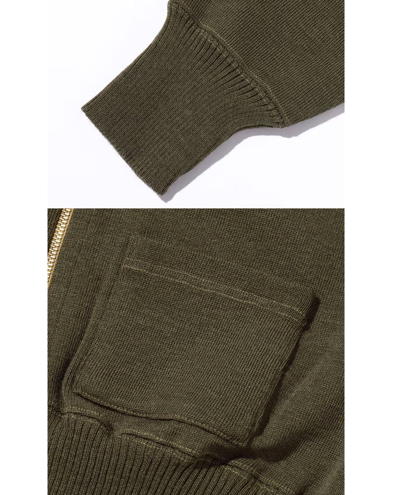 TYPE C-2 / ZIP-UP CARDIGAN / OLIVE
