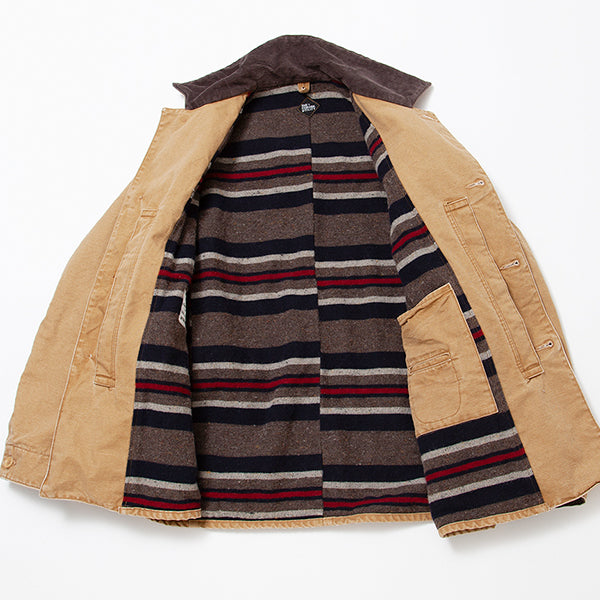 UTICA FIELD COAT / COTTON DUCK × WOOL BLANKET LINER / KHAKI BIO-WASH