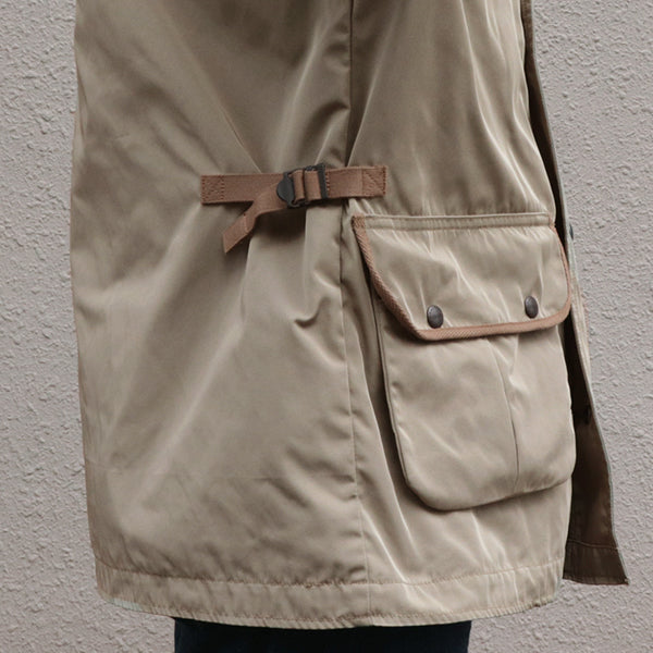GALE HUNTER COAT / HIGH DENSITY ESTER GABARDINE / BEIGE KHAKI