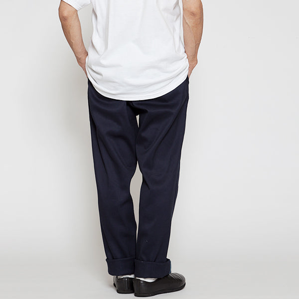 2 TUCK DESERT SLACKS / DOBBY TWILL / NAVY