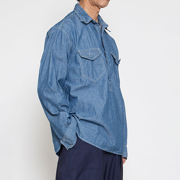 NAVY PULLOVER SHIRT / BLUE CHAMBRAY