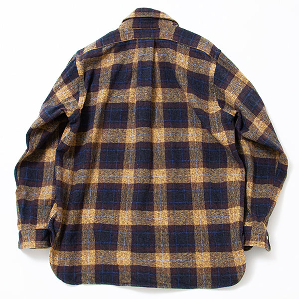 W.C.W SHIRT PULLOVER / COTTON CHECK/ YELLOW × BROWN