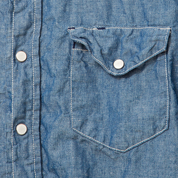 LONE STAR SHIRT / COTTON CHAMBRAY / BLUE