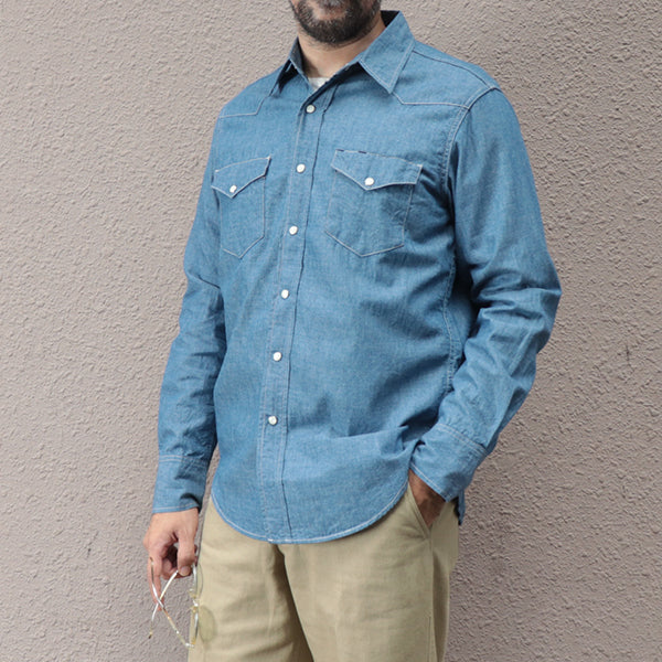 LONE STAR SHIRT / COTTON CHAMBRAY / BLUE