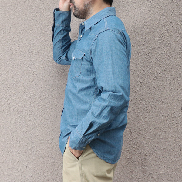 LONE STAR SHIRT / COTTON CHAMBRAY / BLUE