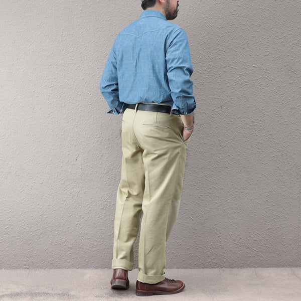 LONE STAR SHIRT / COTTON CHAMBRAY / BLUE