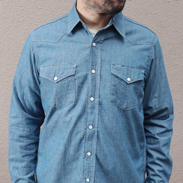 LONE STAR SHIRT / COTTON CHAMBRAY / BLUE