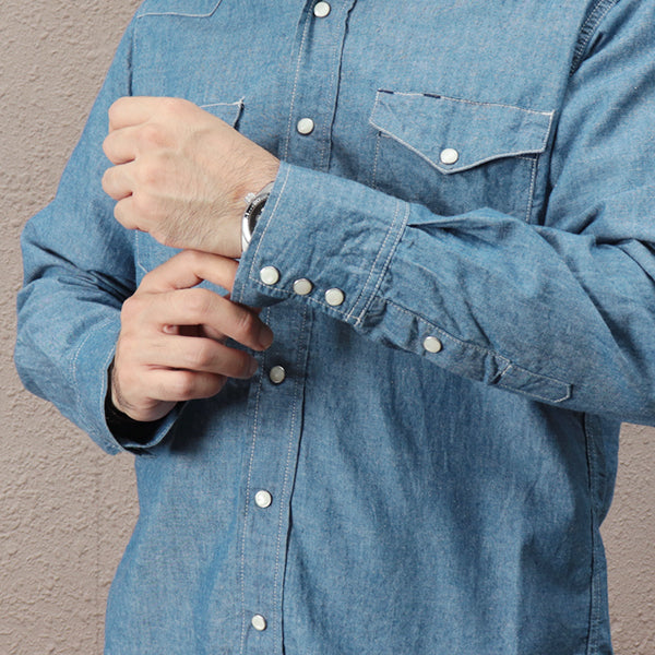 LONE STAR SHIRT / COTTON CHAMBRAY / BLUE