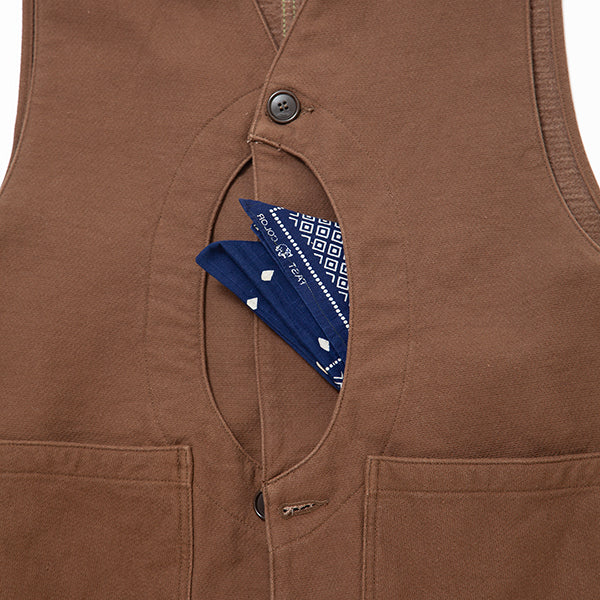 GAME VEST / HUNTING DOBBY CLOTH / BROWN