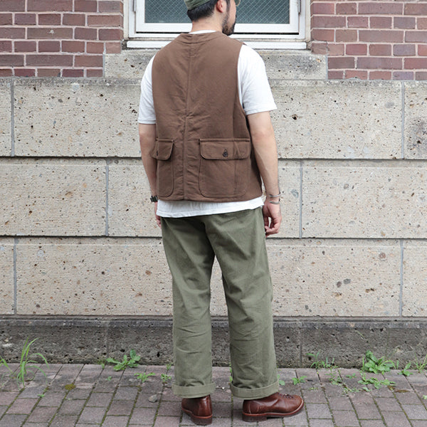 GAME VEST / HUNTING DOBBY CLOTH / BROWN