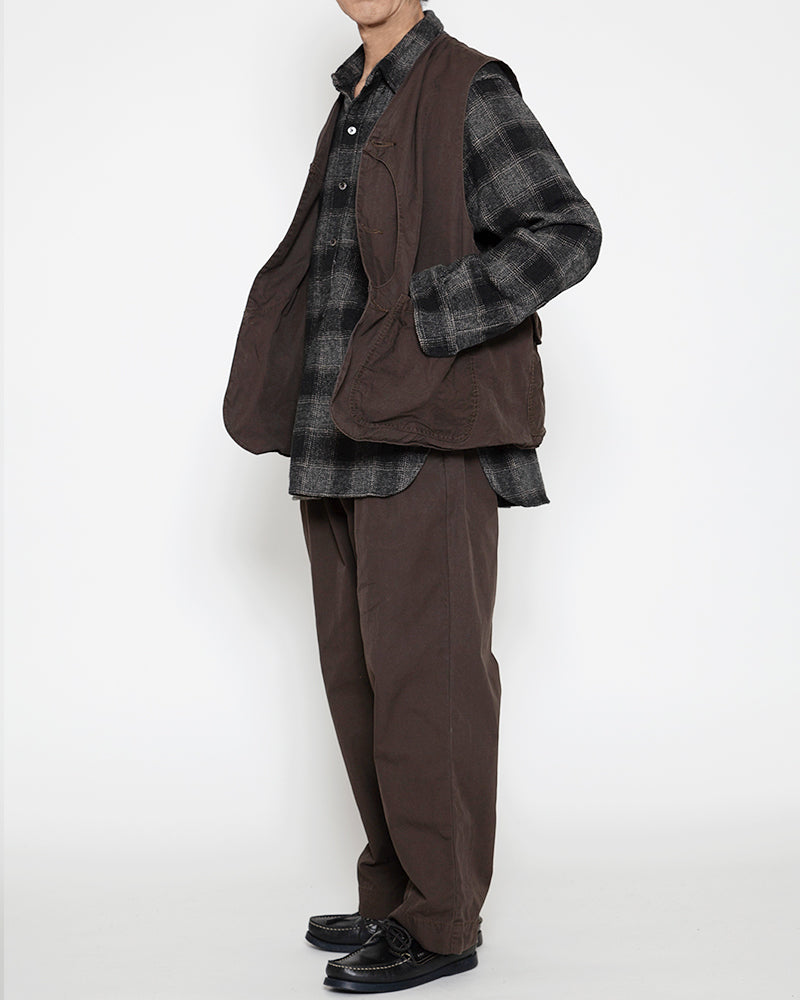 COTTON COMBED YARN GABARDINE / CHOCOLATE BROWN