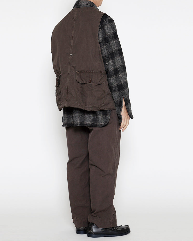 COTTON COMBED YARN GABARDINE / CHOCOLATE BROWN