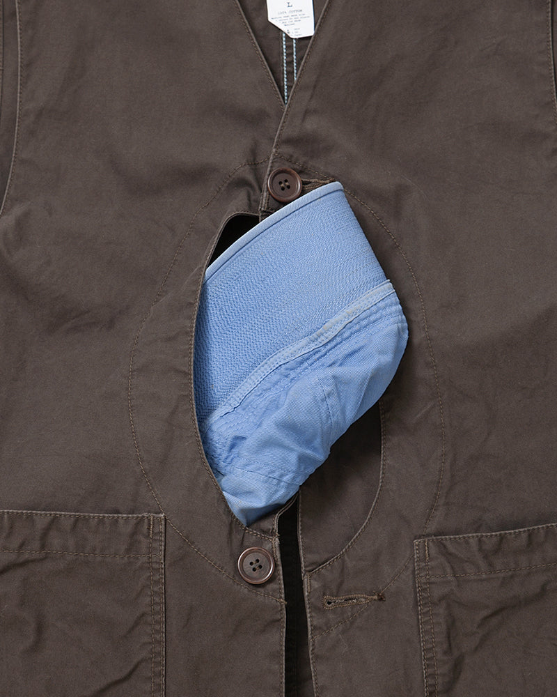 COTTON COMBED YARN GABARDINE / CHOCOLATE BROWN