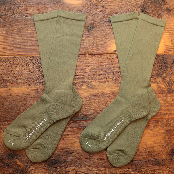 1942 MODEL 2 PAIR PACK WOOL SOCKS / OLIVE