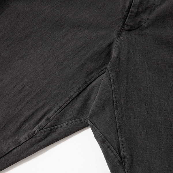 STRETCH PEG-TOP TROUSERS / PIGMENT DYE / FADE BLACK