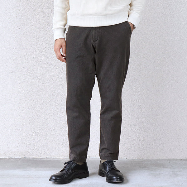 STRETCH PEG-TOP TROUSERS / PIGMENT DYE / FADE BLACK