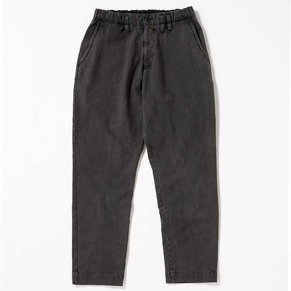 STRETCH PEG-TOP TROUSERS / PIGMENT DYE / FADE BLACK