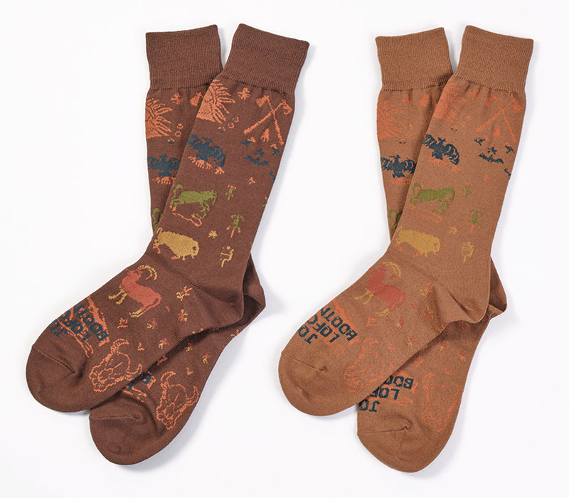 10" BOOTS SOCKS / NATIVE AMERICAN / HAPPY HUNTING GROUND