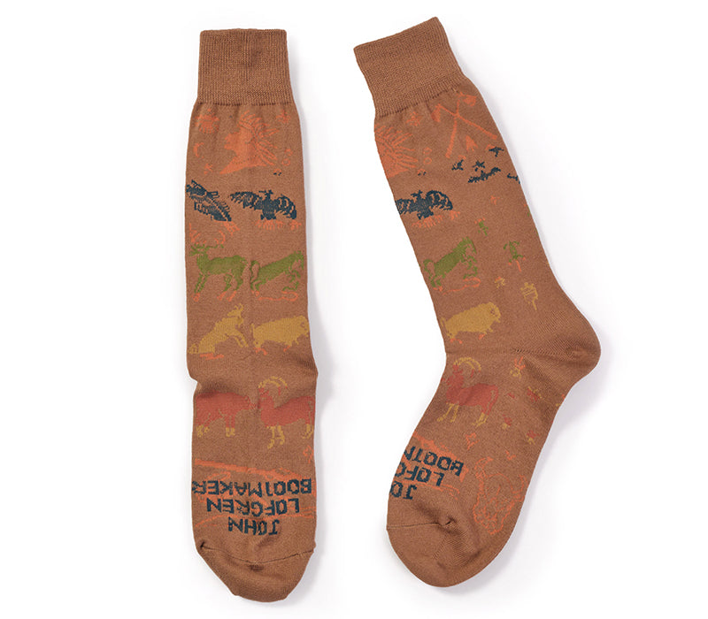 10" BOOTS SOCKS / NATIVE AMERICAN / HAPPY HUNTING GROUND