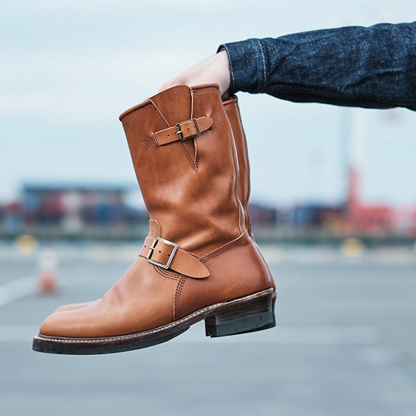 WABASH ENGINEER BOOTS / BADALASSI CARLO LEATHER / COGNAC