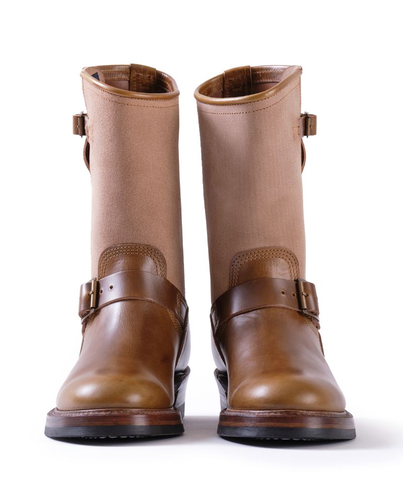 PRE-ORDER 2026 / CHRISTMAS 2026 LIMITED EDITION / WABASH ENGINEER BOOTS / HORWEEN LEATHER CXL / NATURAL ROUGHOUT × DARK OLIVE