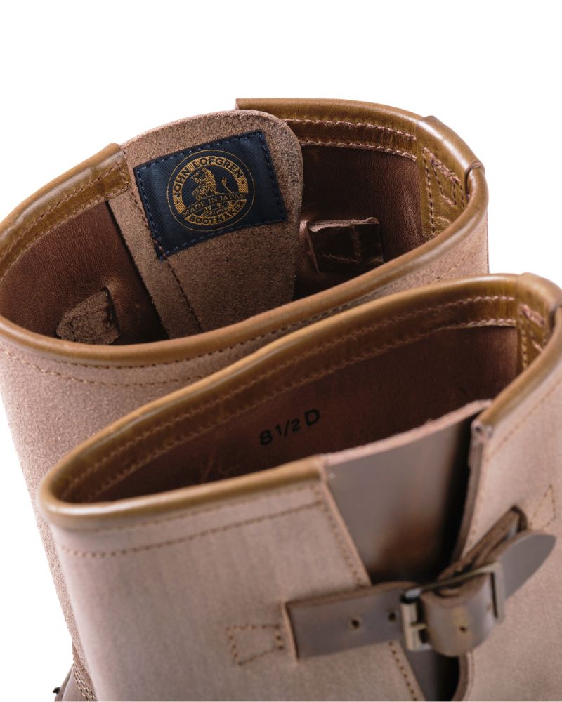 PRE-ORDER 2026 / CHRISTMAS 2026 LIMITED EDITION / WABASH ENGINEER BOOTS / HORWEEN LEATHER CXL / NATURAL ROUGHOUT × DARK OLIVE