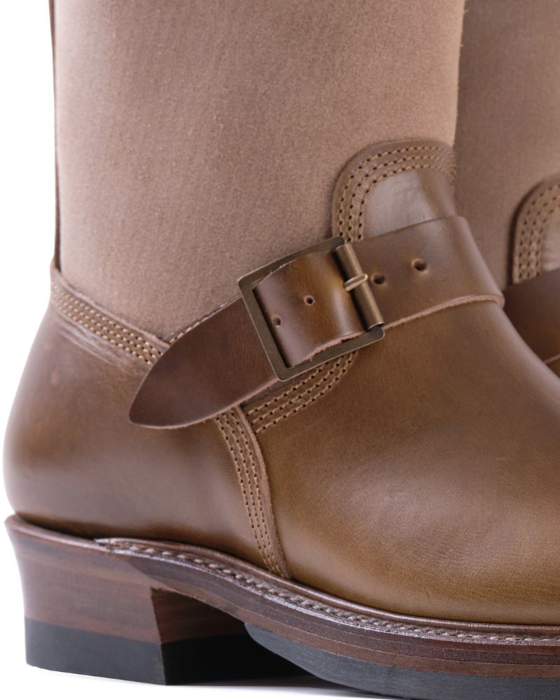 PRE-ORDER 2026 / CHRISTMAS 2026 LIMITED EDITION / WABASH ENGINEER BOOTS / HORWEEN LEATHER CXL / NATURAL ROUGHOUT × DARK OLIVE
