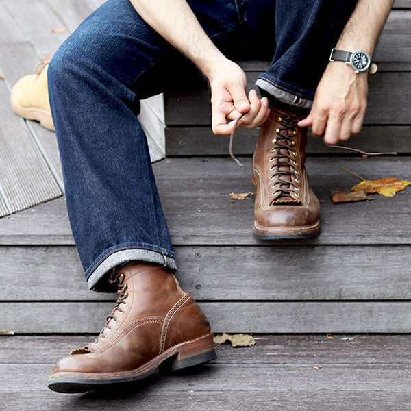 DONKEY PUNCHER BOOTS / HORWEEN LEATHER CXL / NATURAL