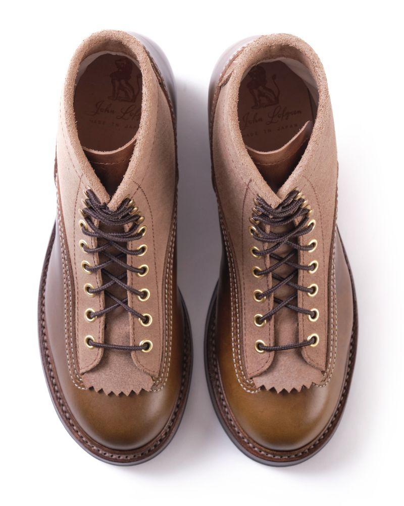 PRE-ORDER 2026 / CHRISTMAS 2026 LIMITED EDITION / DONKEY PUNCHER BOOTS / HORWEEN LEATHER CXL / NATURAL ROUGHOUT × DARK OLIVE
