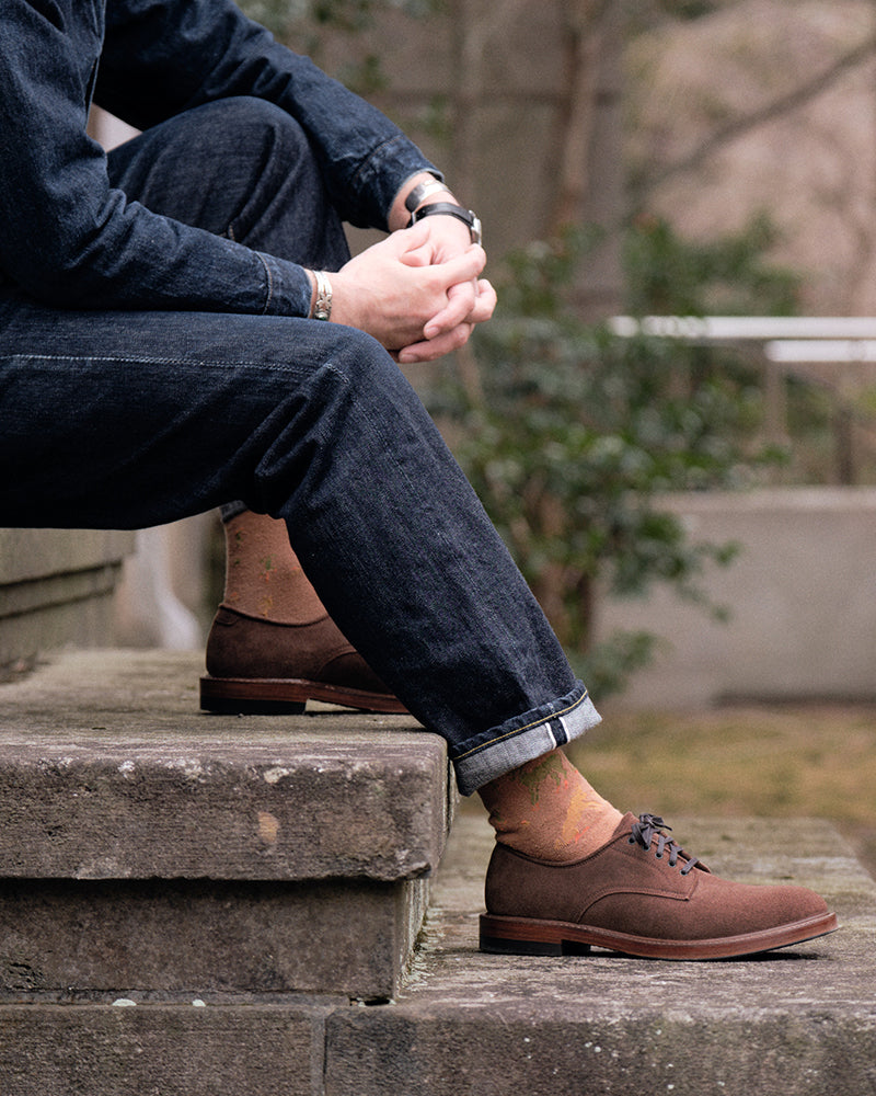 PRE-ORDER 2026 / WAYFARER DERBY SHOES / JAPANESE SUEDE / SADDLE BROWN