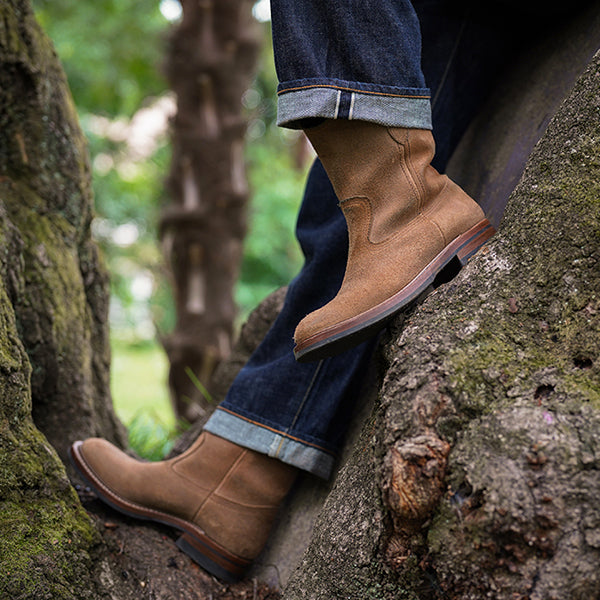 PRE-ORDER 2024 / DUKE ROPER BOOTS / HORWEEN LEATHER CXL / NATURAL ROUGHOUT