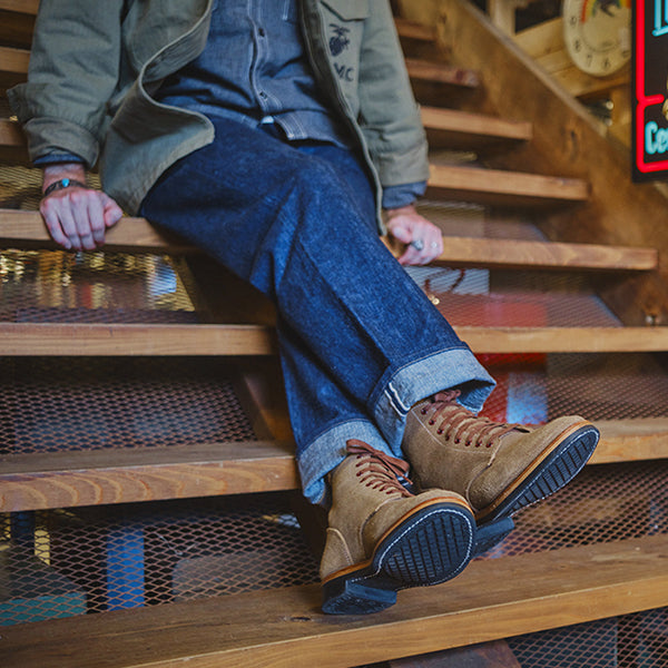 PRE-ORDER 2026 / US NAVY N-1 FIELD SHOES BOONDOCKERS / HORWEEN CXL / NATURAL ROUGHOUT