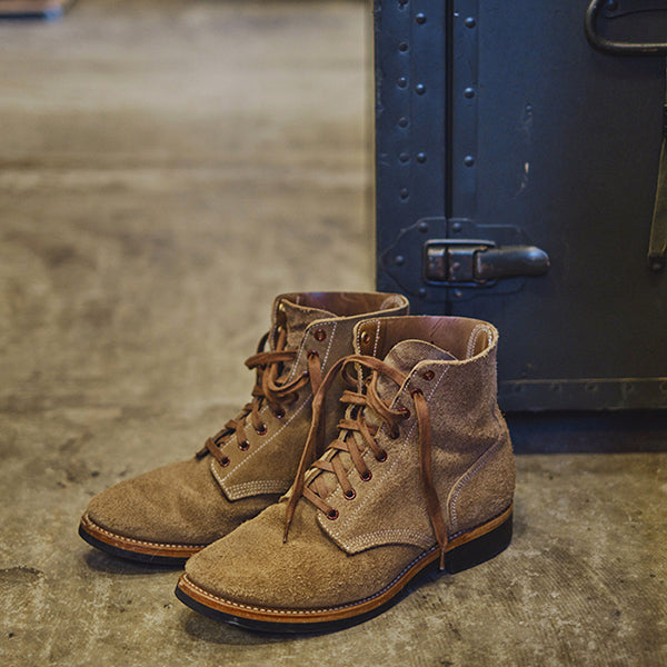 PRE-ORDER 2026 / US NAVY N-1 FIELD SHOES BOONDOCKERS / HORWEEN CXL / NATURAL ROUGHOUT