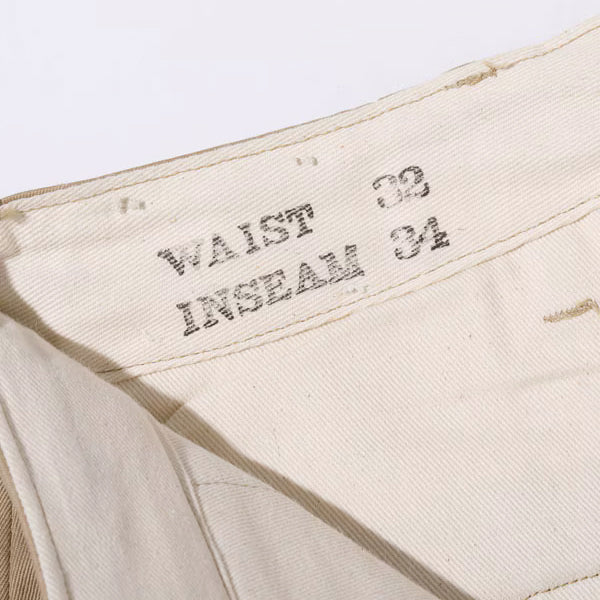 EARLY MILITARY CHINOS 1945 MODEL / BEIGE