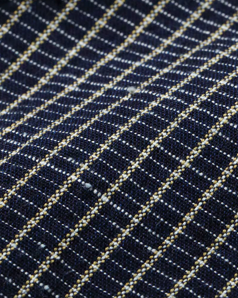 5.25oz. INDIGO CHECK S/S WORK SHIRT / FICTION ROMANCE
