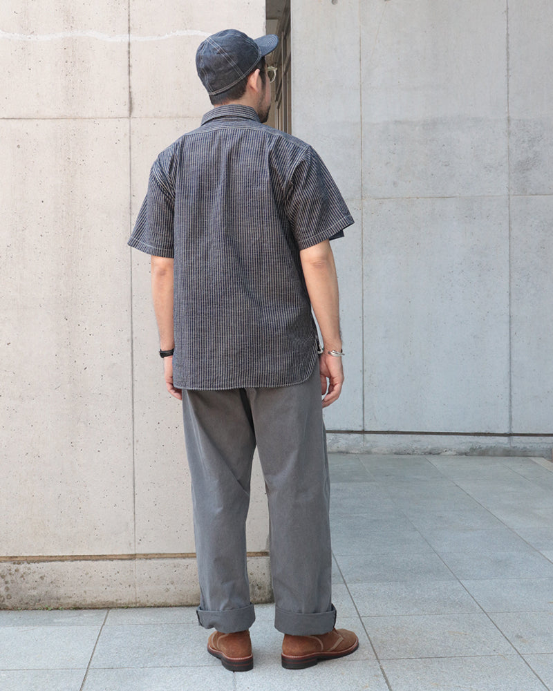 5.25oz. INDIGO CHECK S/S WORK SHIRT / FICTION ROMANCE
