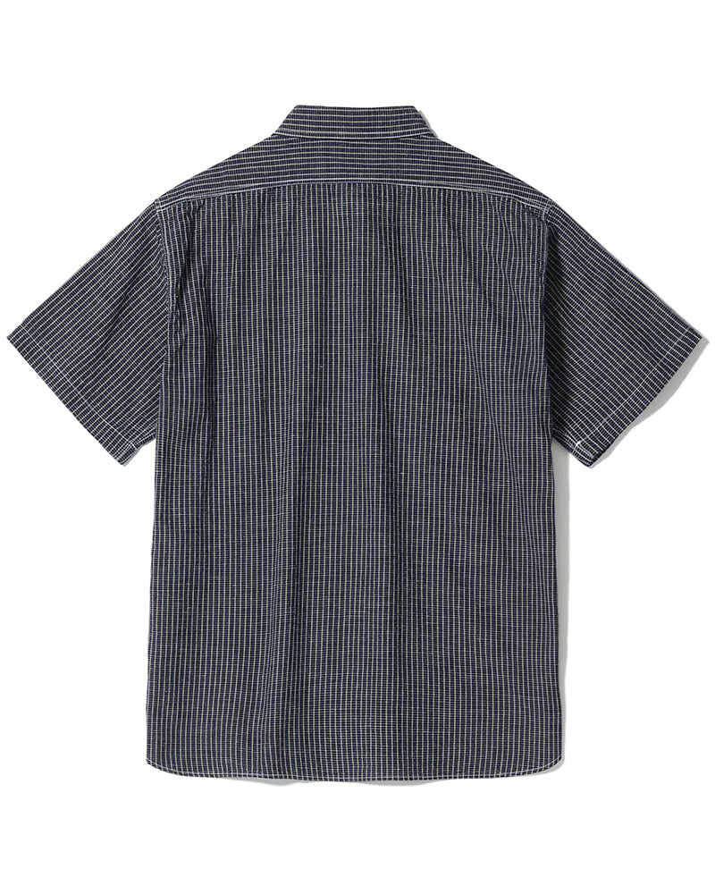 5.25oz. INDIGO CHECK S/S WORK SHIRT / FICTION ROMANCE