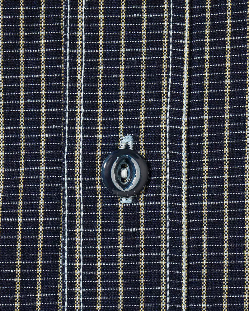 5.25oz. INDIGO CHECK S/S WORK SHIRT / FICTION ROMANCE