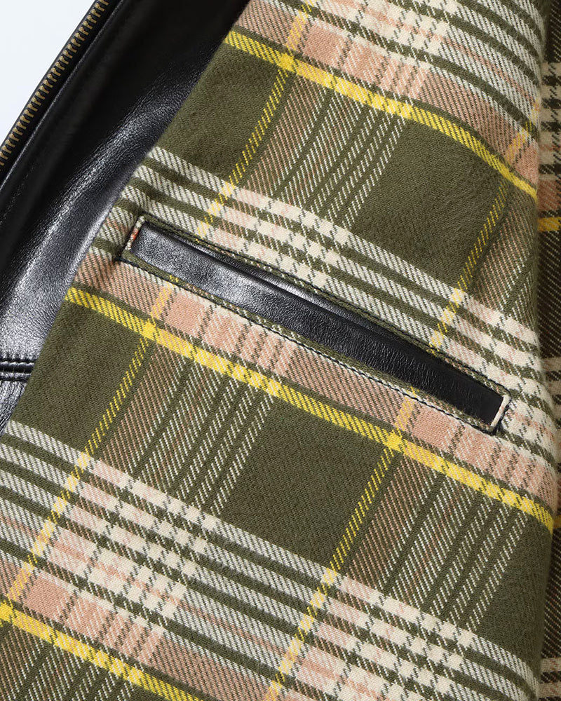 1940s ROUGH-IN SPORT JACKET / WWII MODEL / HORSE HIDE / BLACK