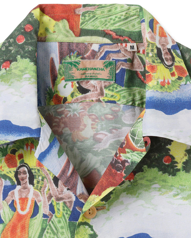 HAWAIIAN SHIRT SPECIAL EDITION / ORIGINAL MATSON MENU DESIGN / KAMEHAMEHA
