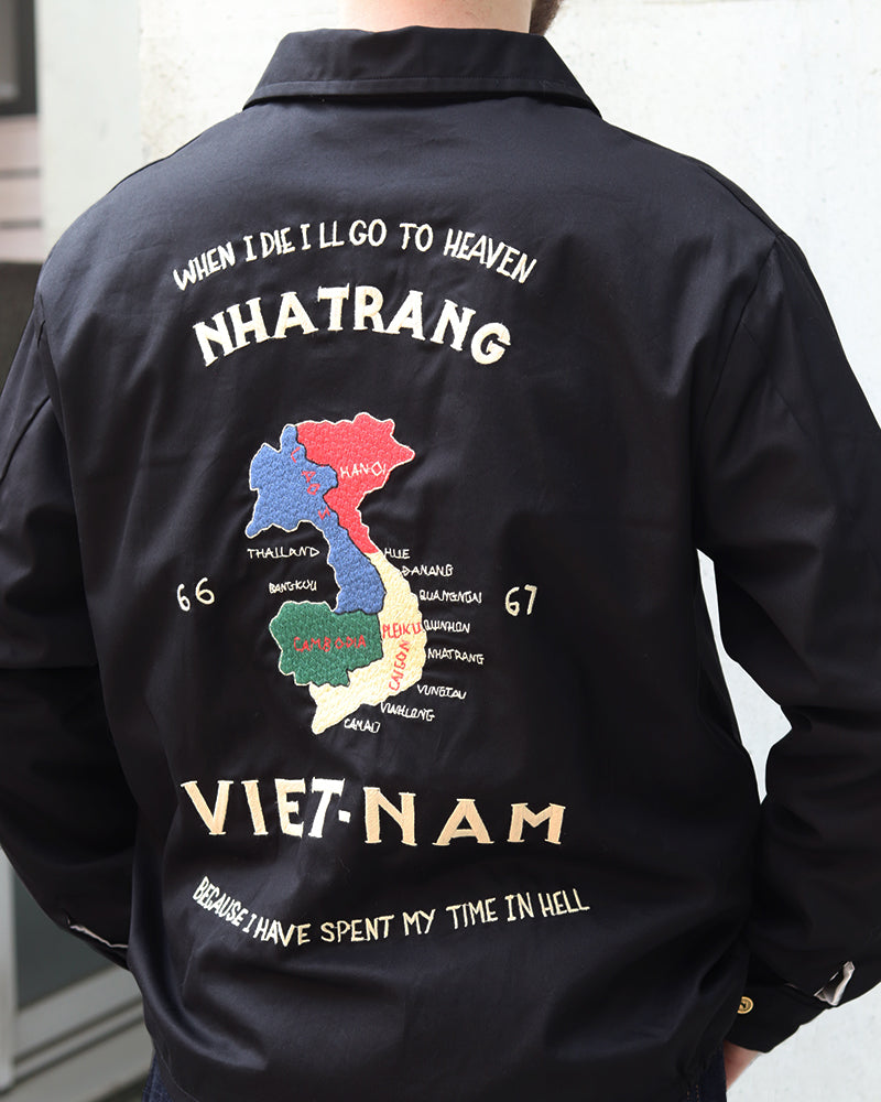 VIETNAM JACKET / MID 1960s STYLE COTTON / VIETNAM MAP