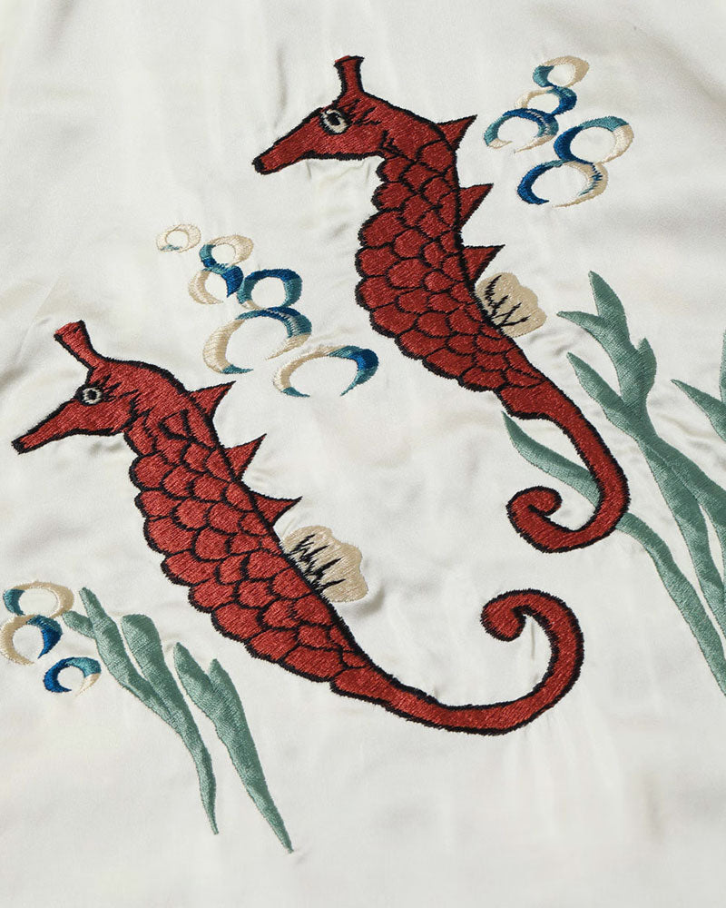 LATE 1950s STYLE VELVETEEN × ACETATE SOUVENIR JACKET / GUAM ISLANDS × SEAHORSE / KOSHO & CO. SPECIAL EDITION