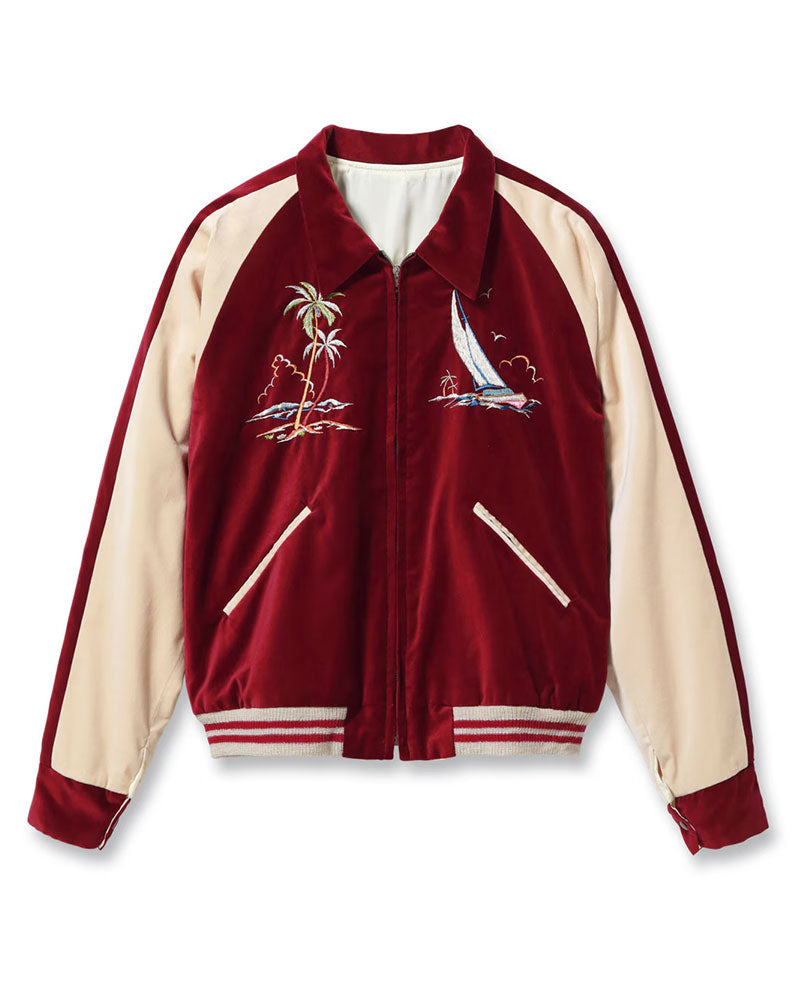 LATE 1950s STYLE VELVETEEN × ACETATE SOUVENIR JACKET / GUAM ISLANDS × SEAHORSE / KOSHO & CO. SPECIAL EDITION