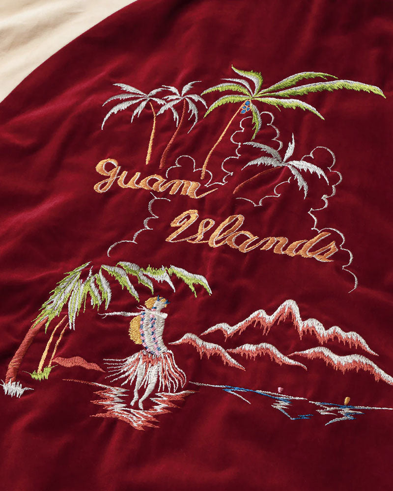 LATE 1950s STYLE VELVETEEN × ACETATE SOUVENIR JACKET / GUAM ISLANDS × SEAHORSE / KOSHO & CO. SPECIAL EDITION