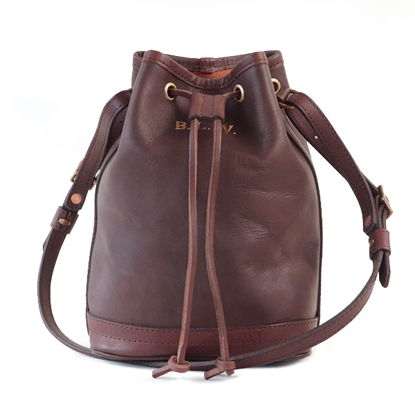 LEATHER WANDER PURSE BAG SMALL / BROWN